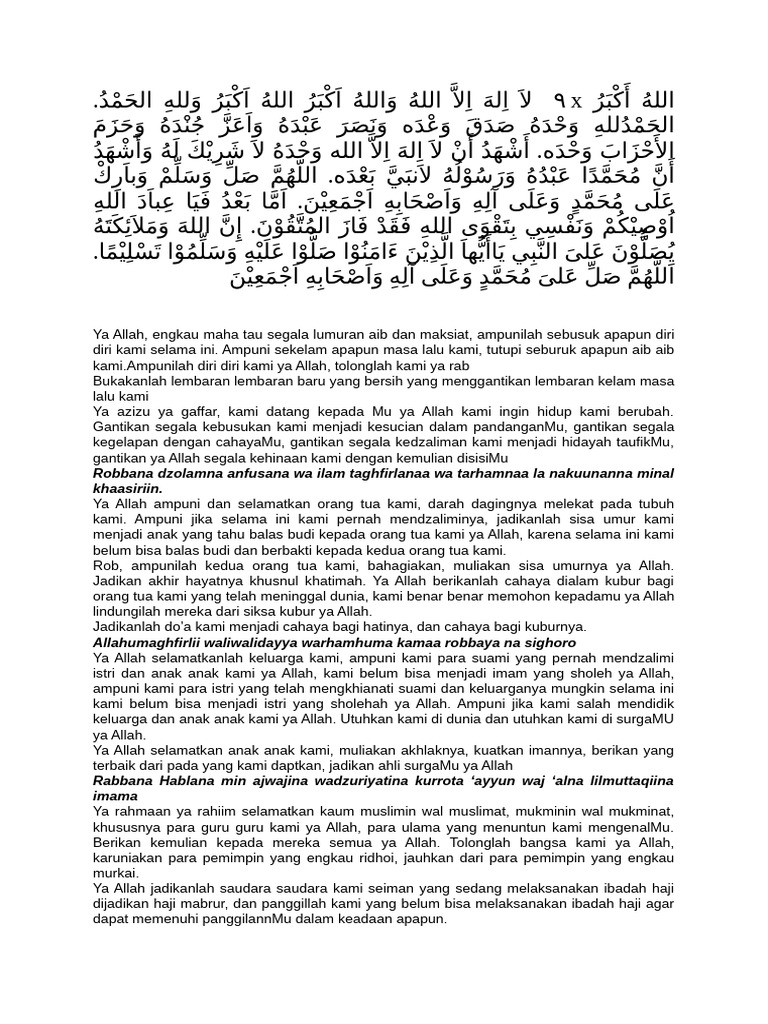 Doa Ampunan dan Harapan kepada Allah | PDF