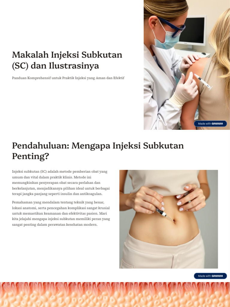 Panduan Injeksi Subkutan yang Aman | PDF