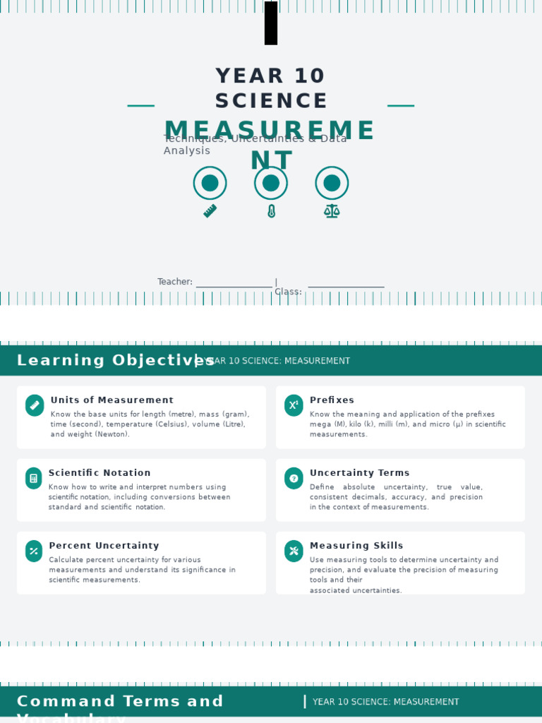 Year 10 Science Measurement Techniques | PDF | Significant Figures ...