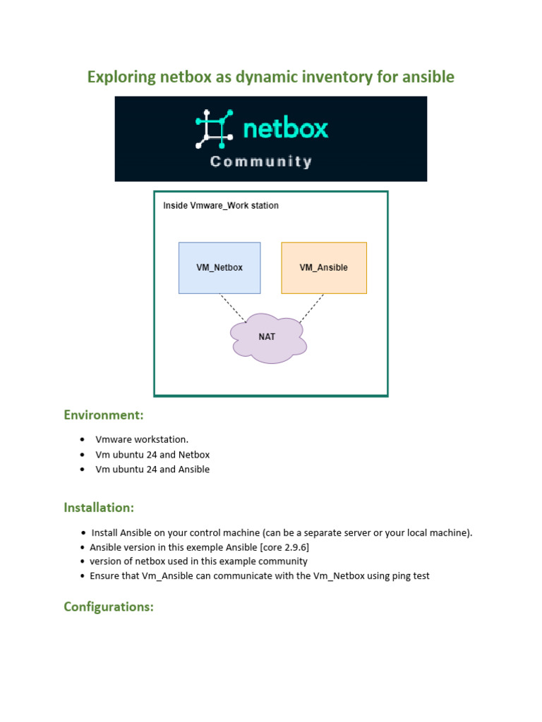 Dynamic Ansible Inventory with NetBox | PDF | Computing | Software