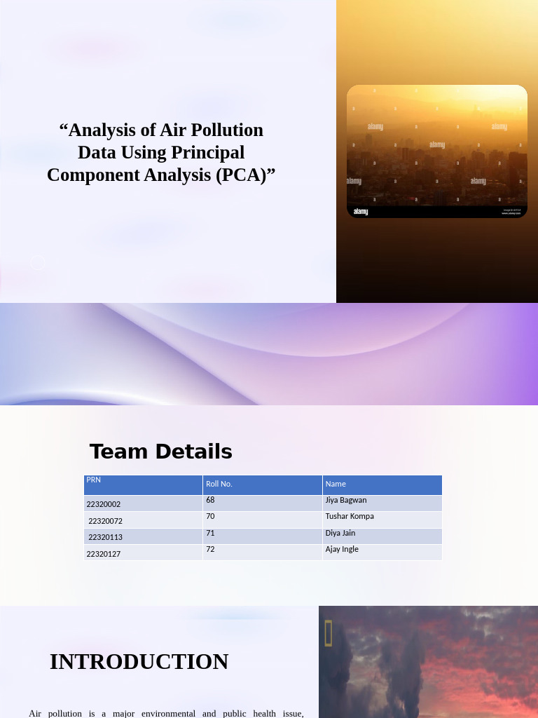 PCA Analysis of Air Pollution Data | PDF | Principal Component Analysis ...