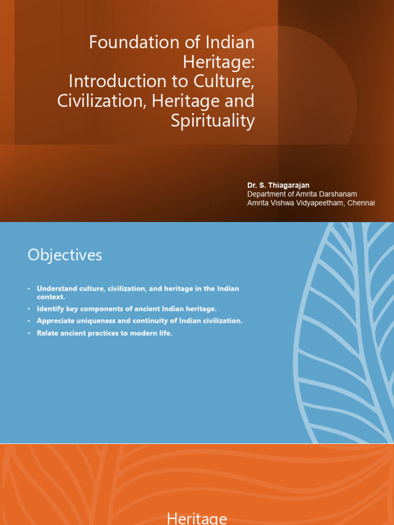 Foundations of Indian Heritage Overview | PDF | Vedas | Yoga