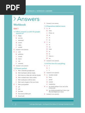 Cambridge Global English 6 Answers | PDF | Whales | Zoology
