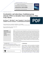 Geochemestry and Mineralogy of PGE in Chromites From Central No Ye I, Polar Urals, Rusia