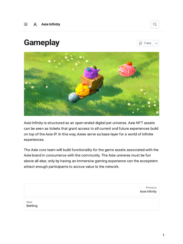 Gameplay - Axie Infinity | PDF