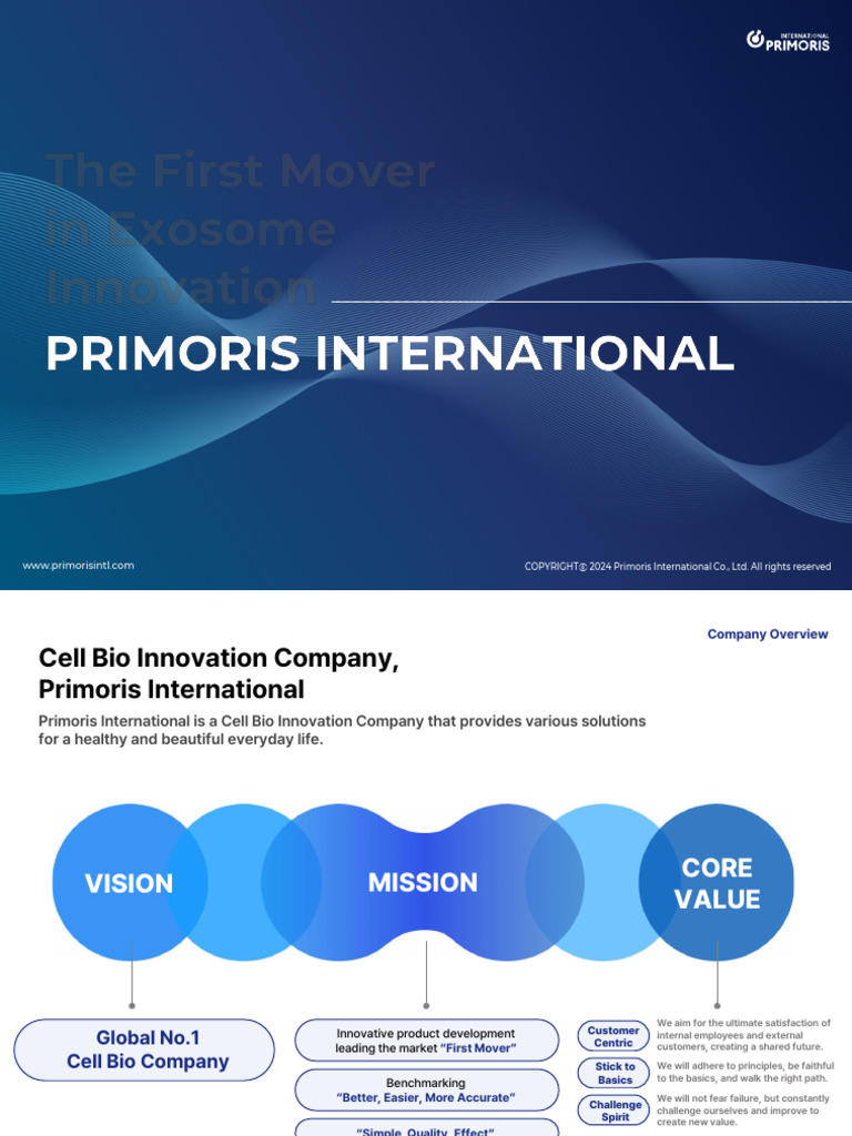 Primoris International: Exosome Innovation | PDF | Sunscreen | Blood