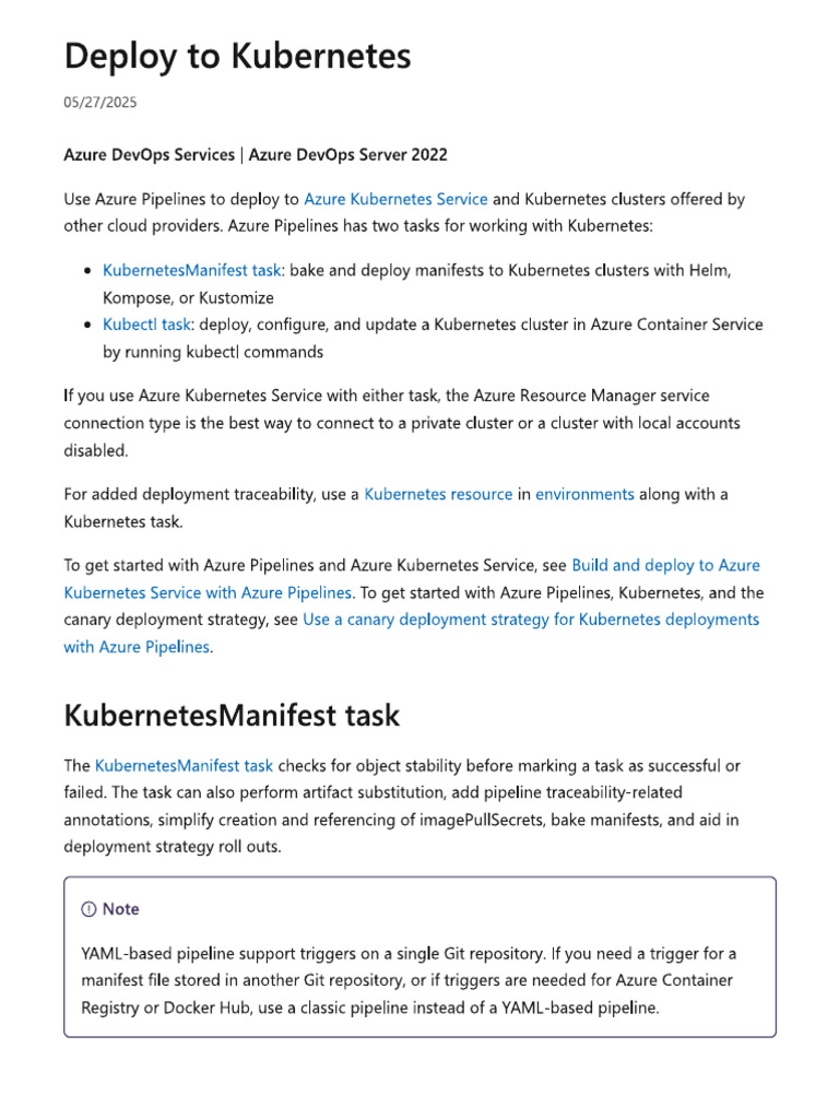 Deploy To Kubernetes | PDF