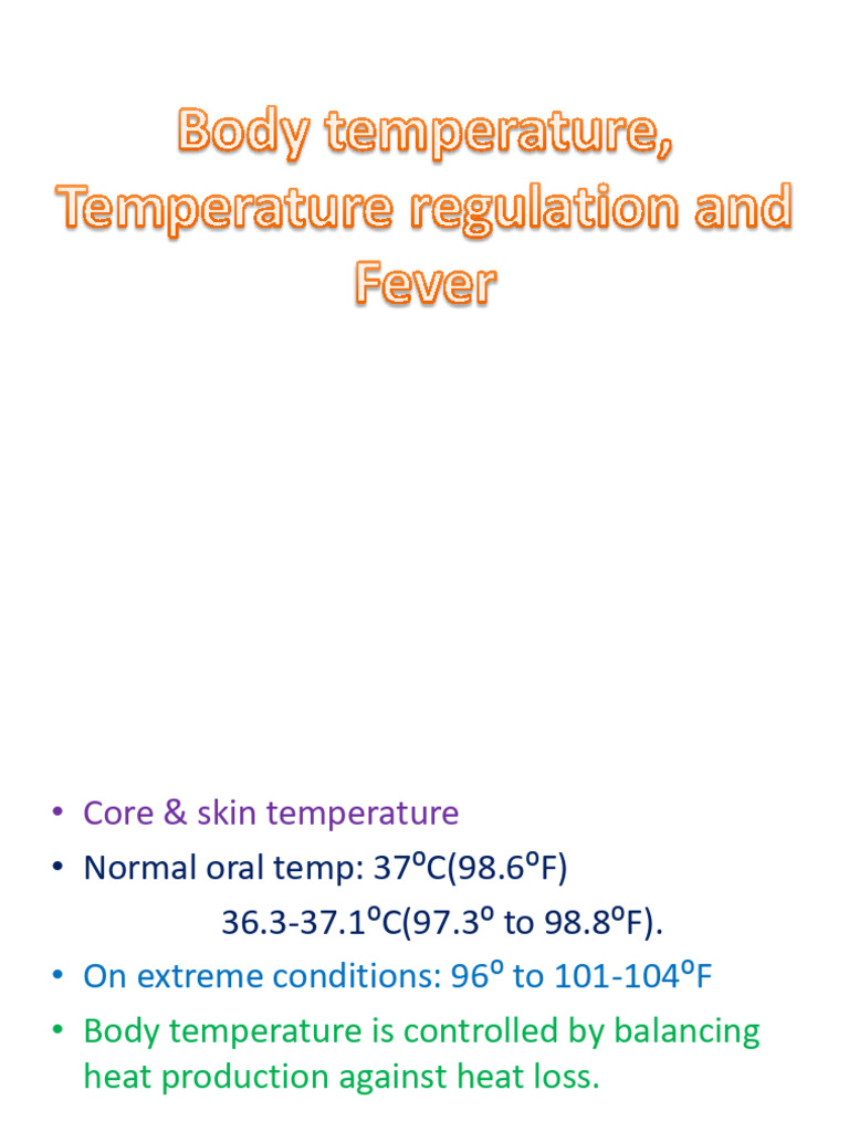 Understanding Body Temperature Regulation | PDF | Perspiration ...
