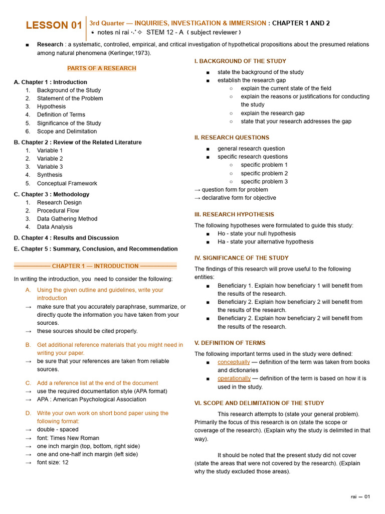 Research Methodology Guide for STEM 12 | PDF | Statistics | Level Of ...