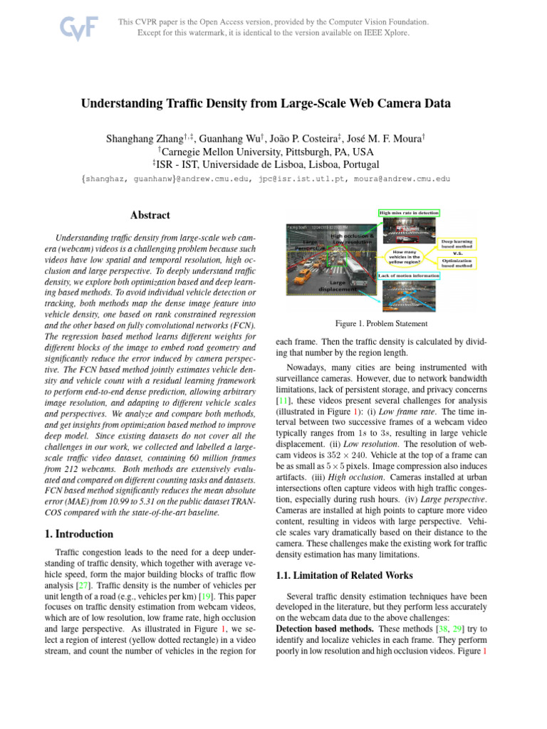 Traffic Density Estimation from Webcam Data | PDF | Image Segmentation ...