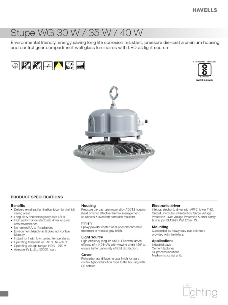 LED Lighting Benefits and Specifications | PDF | Light Emitting Diode ...