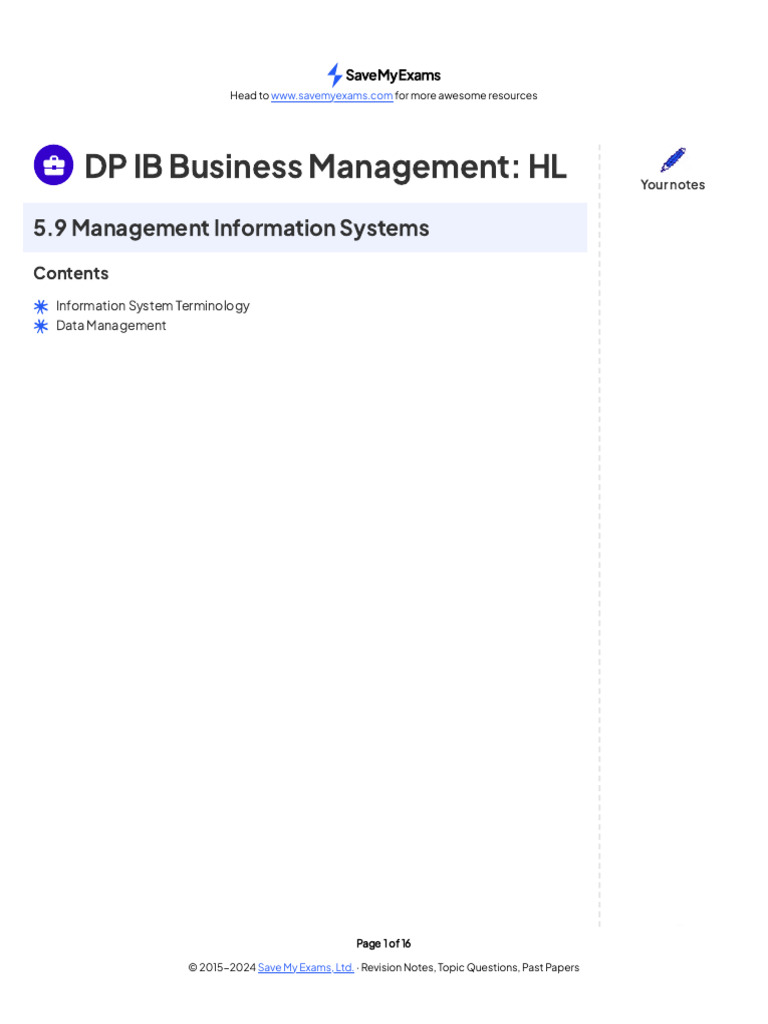 Management Information Systems Overview | PDF | Computer Security ...