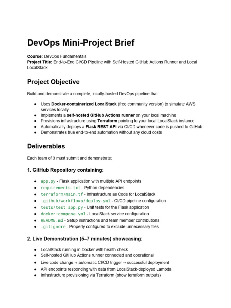 DevOps CI/CD Pipeline Project Guide | PDF | Software Repository ...
