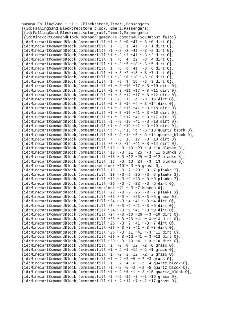 Minecraft Command Block Structure | PDF