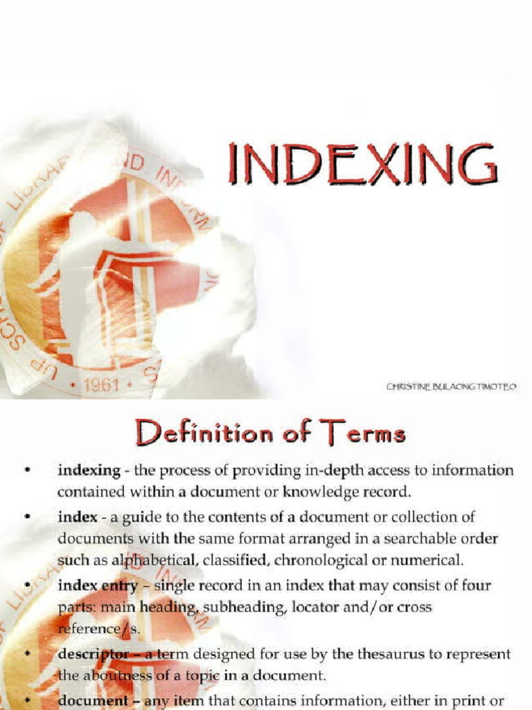 Indexing | PDF