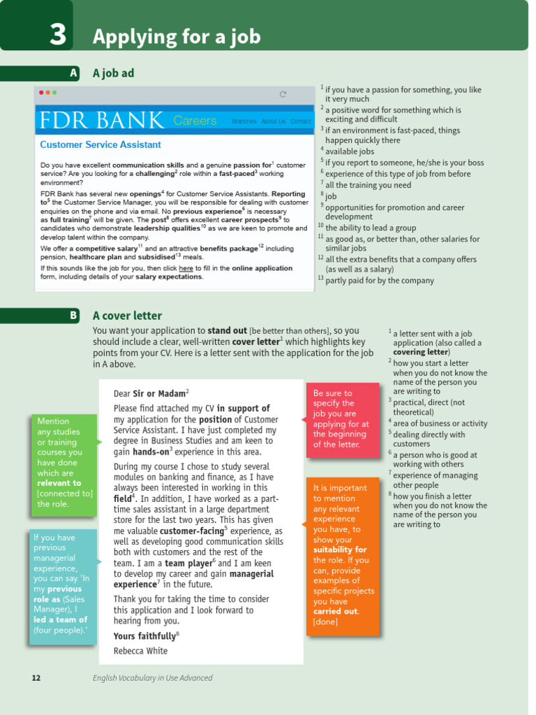 Job Application Cover Letter Guide | PDF | English Language | Salary