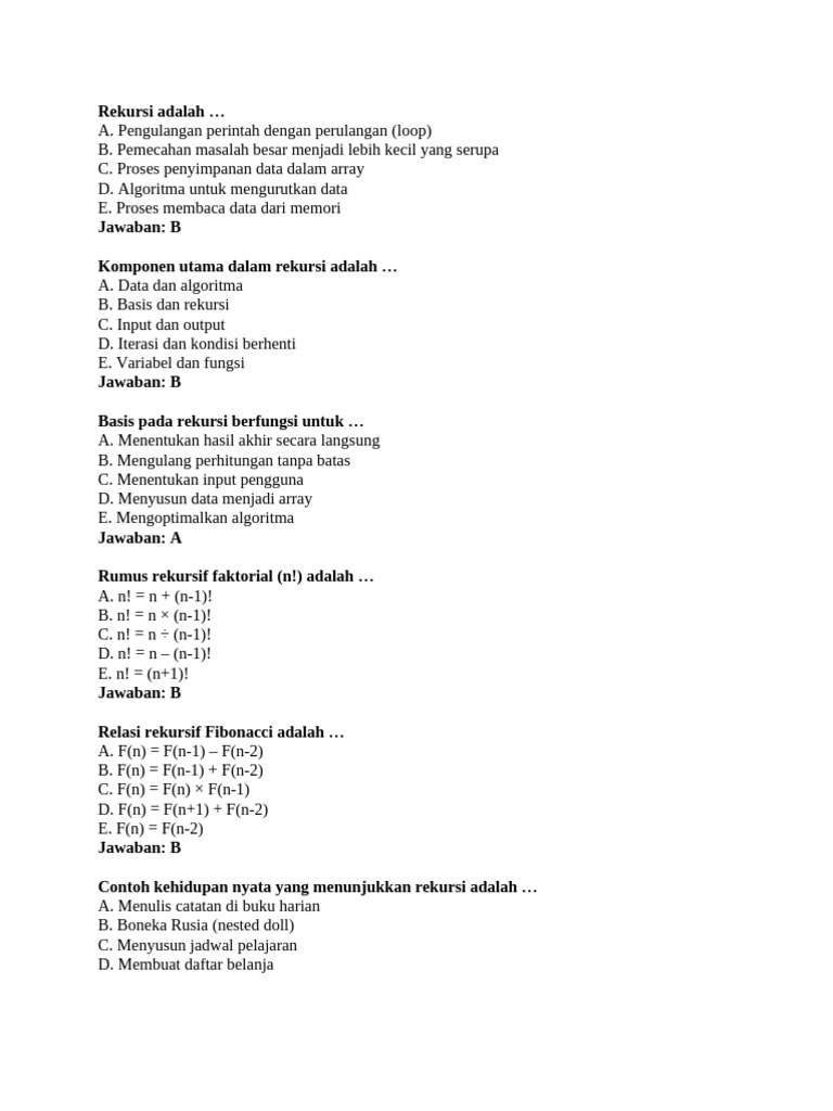 LATIHAN Rekursi | PDF