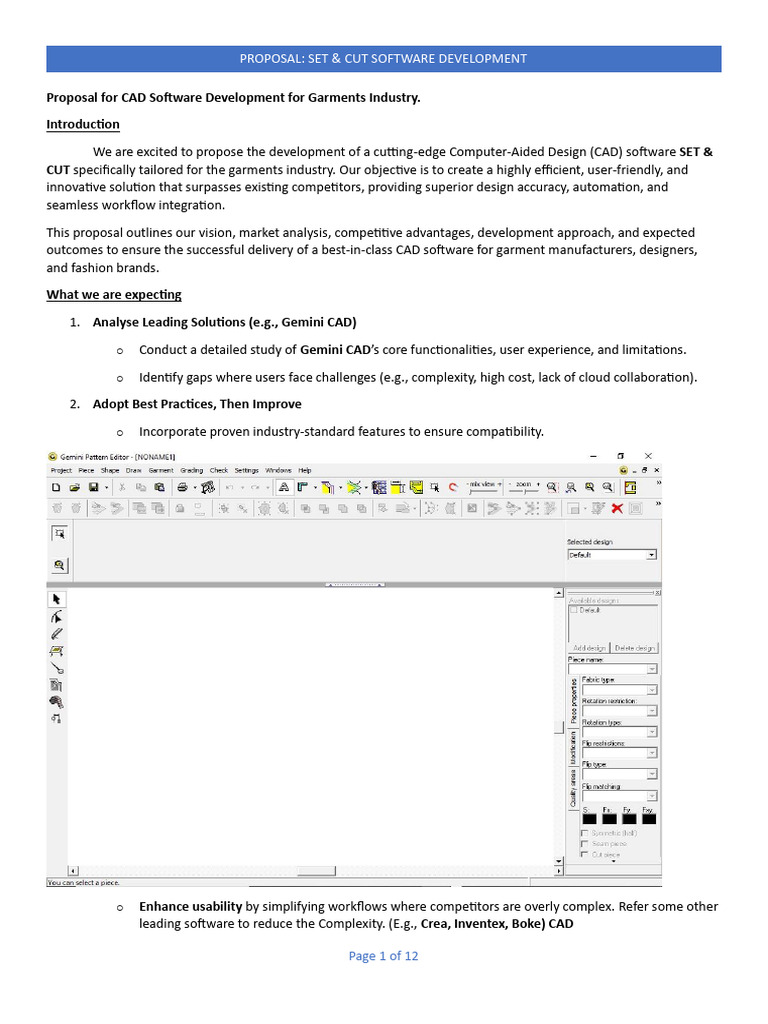 CAD Software Proposal for Garments Industry | PDF | Cloud Computing ...