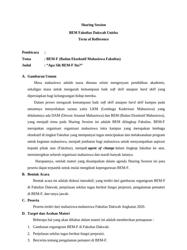 Mengenal BEM-F: Manfaat dan Peran | PDF