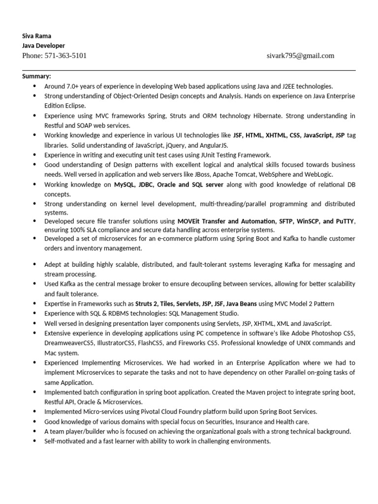 Java Developer with Microservices Expertise | PDF | Spring Framework ...