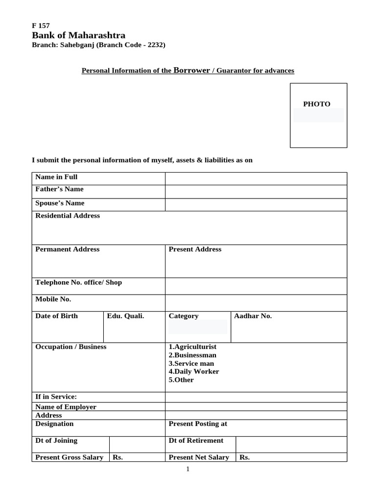 Personal Information Form | PDF | Bonds (Finance) | Present Value