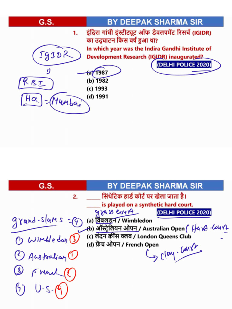 GPL Gs Practice Set 20 by Deepak Sharma Sir | PDF