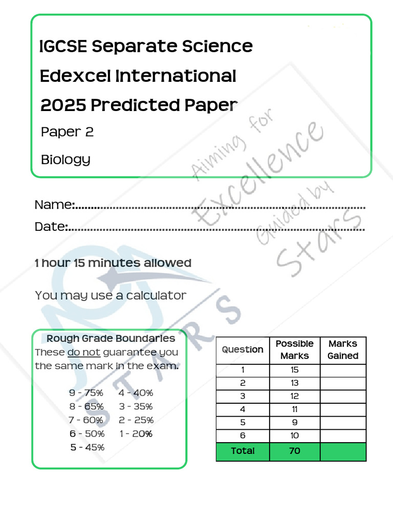 Edexcel IGCSE Biology Paper 2 Overview | PDF | Kidney | Biology
