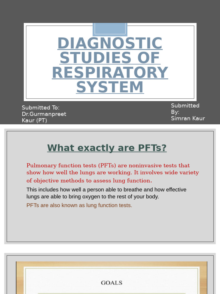 Understanding Pulmonary Function Tests | PDF | Respiratory Diseases ...
