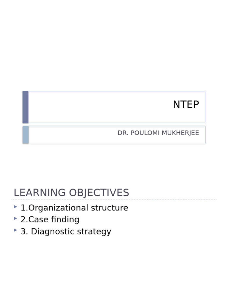 National Tuberculosis Elimination Program Overview | PDF | Tuberculosis ...