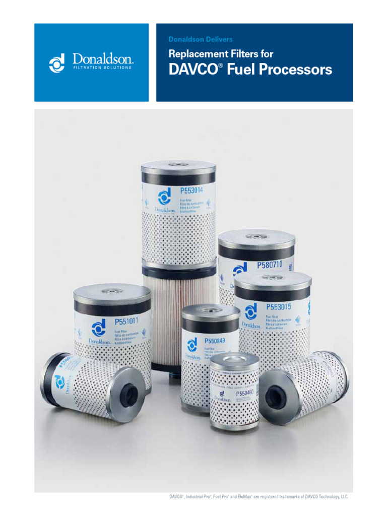 Donaldson Filters for DAVCO Processors | PDF