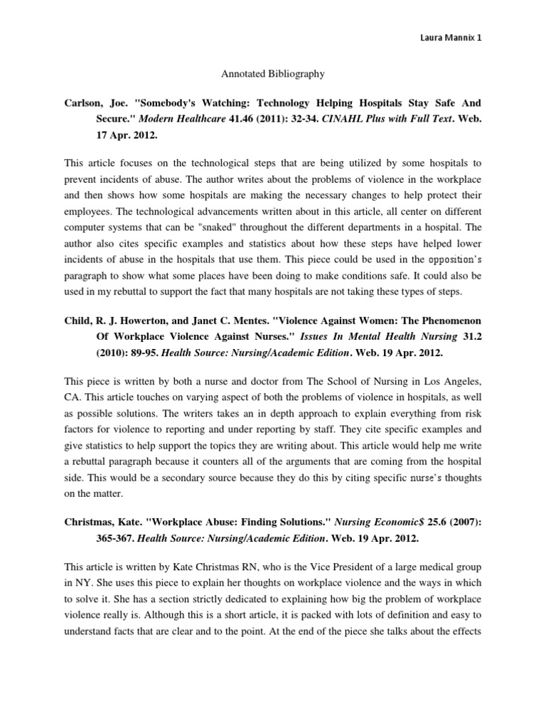 Annotated bibliography peer review examples image