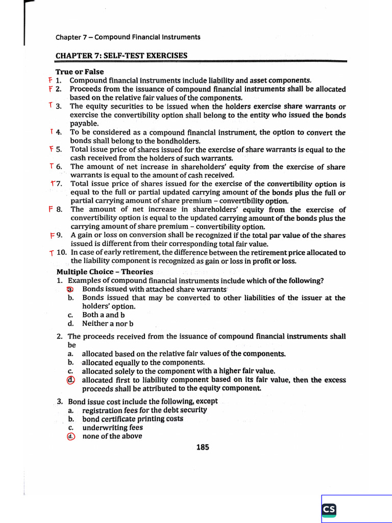 IA2 - Chapter 7 Exercises | PDF