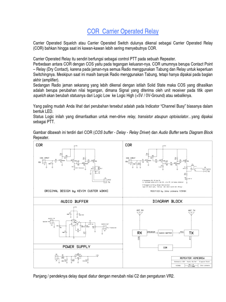 Panduan COR untuk Repeater Radio | PDF