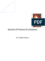 Sources of Finance