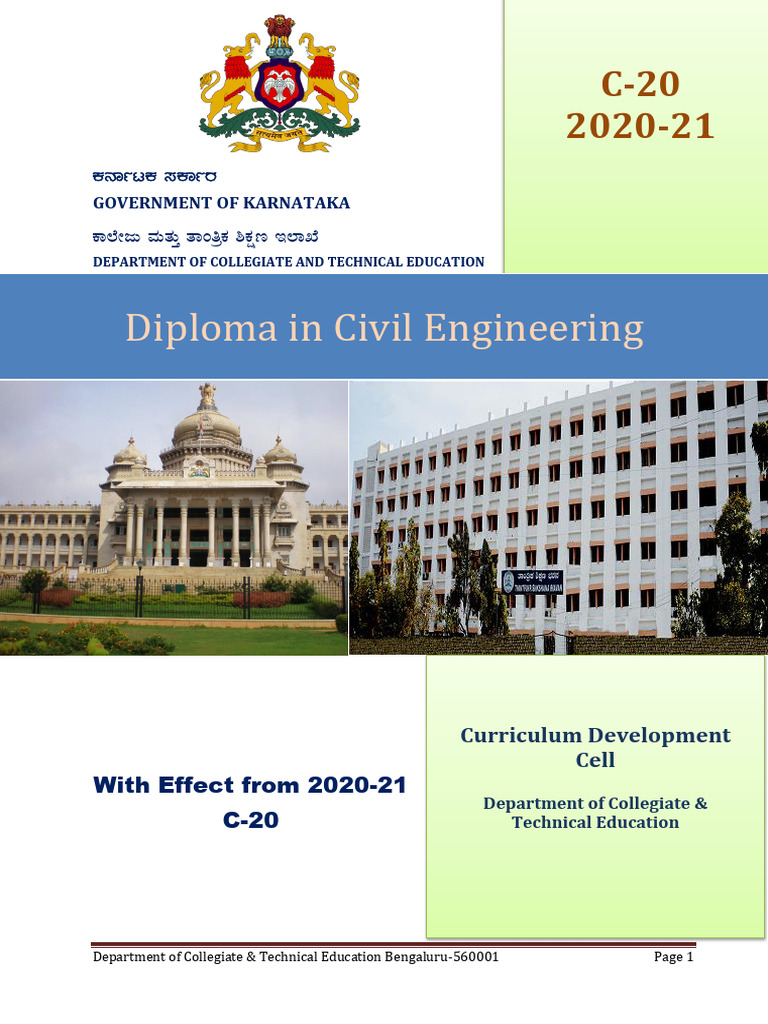 Diploma in Civil Engineering Curriculum 2020-21 | PDF | Engineering ...