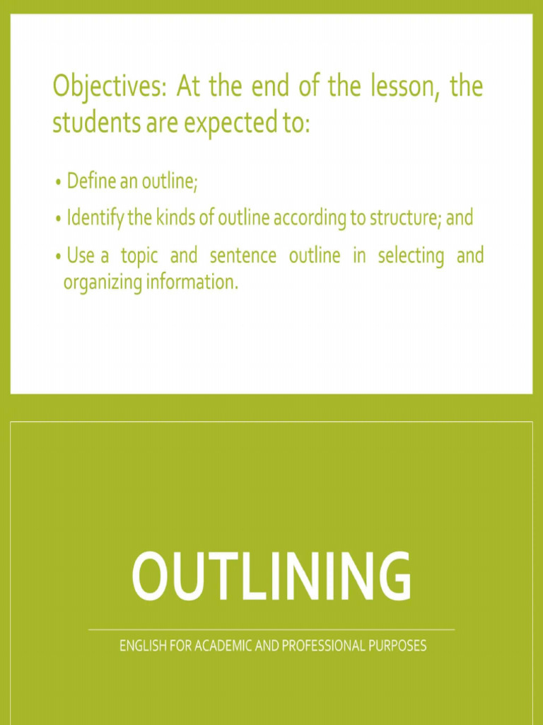 Outlining | PDF