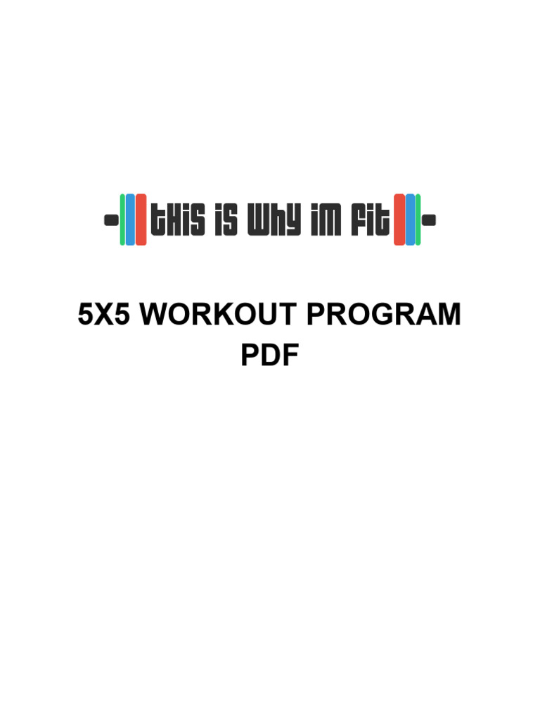 5x5 Strength Training Program Guide | PDF | Weight Training