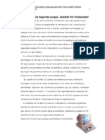 Aprendizaje de Una Segunda Lengua Asistido Por Ordenador