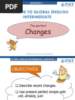 Welcome To Global English Intermediate: Changes