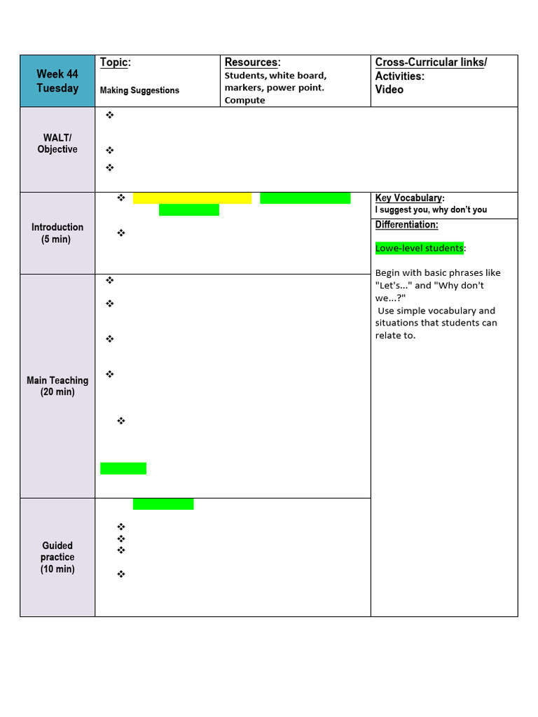 Teaching Suggestions in English Class | PDF | Learning | Cognition