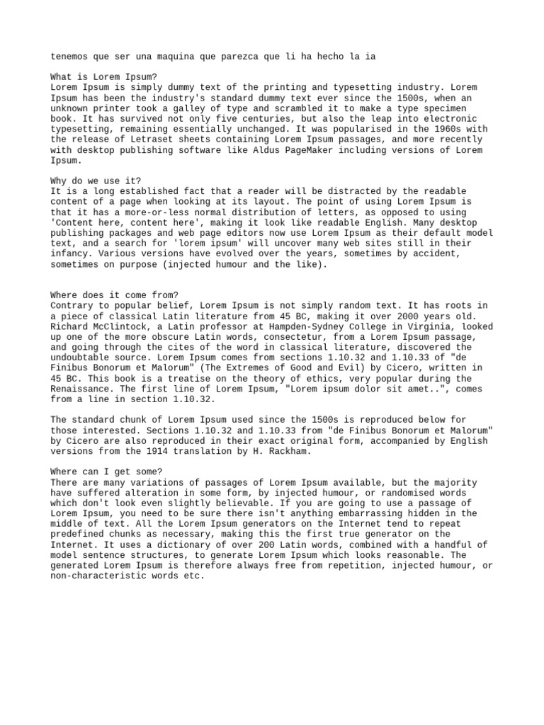 Understanding Lorem Ipsum Text Usage | PDF