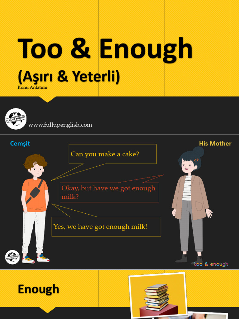 Too & Enough: Usage Guide | PDF