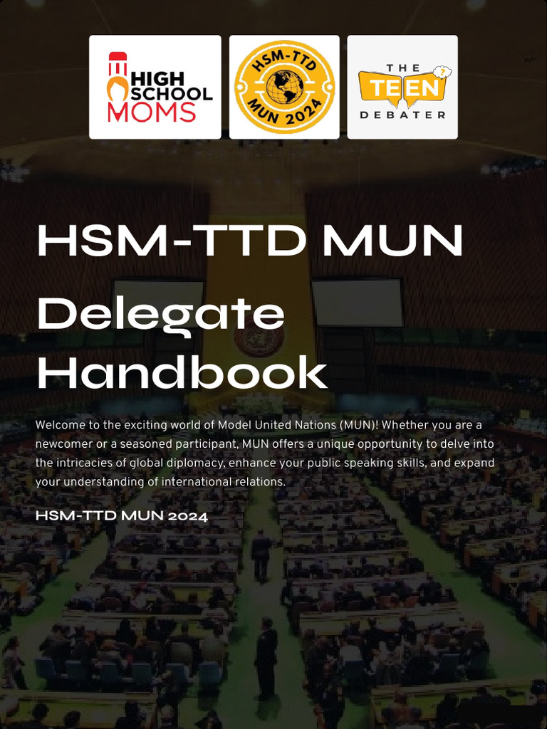 HSM-TTD MUN Delegate Handbook 2024 | PDF | Negotiation