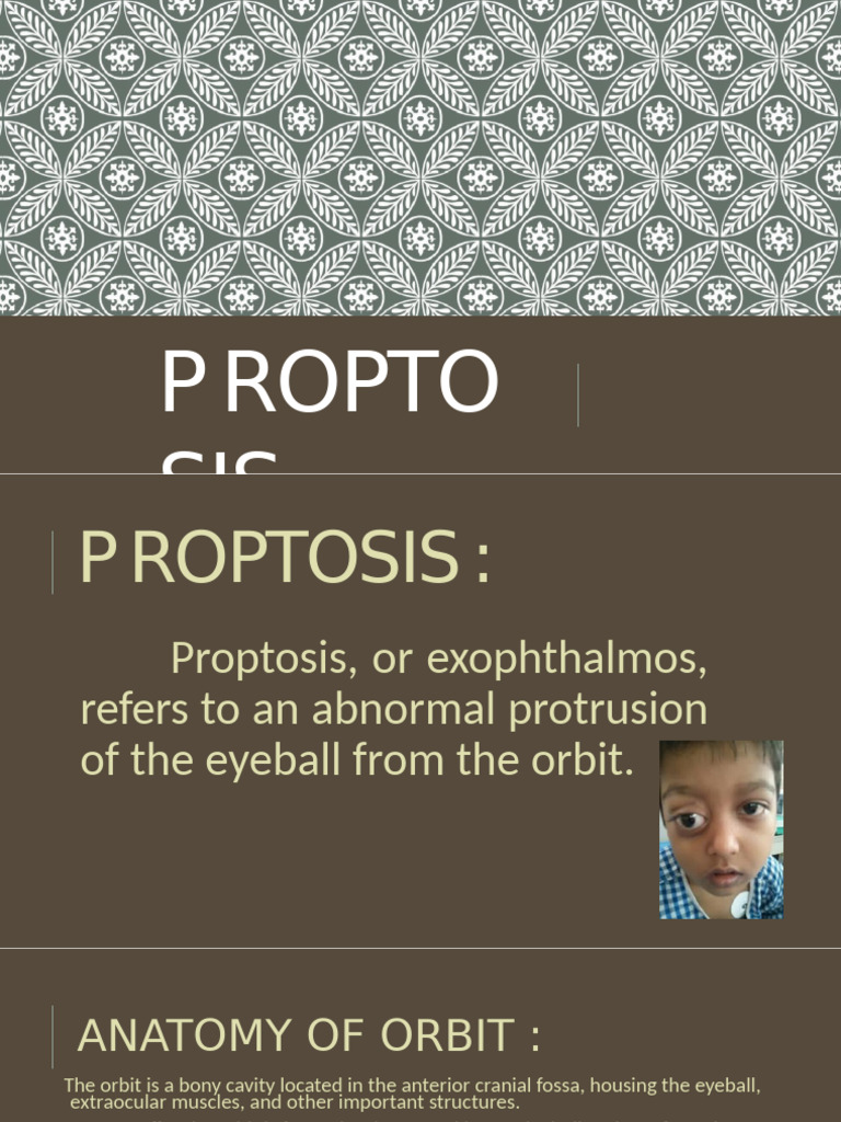 Proptosis Ppt Copy | PDF | Human Head And Neck | Human Anatomy