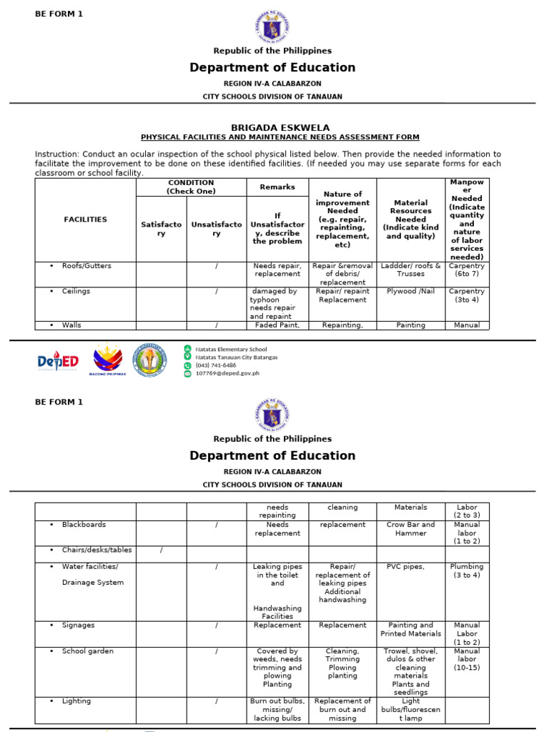 Natatas Es - Be Form 1 2025 | PDF