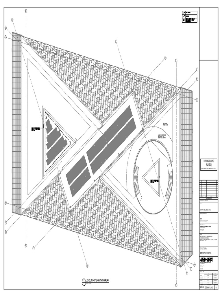 Dts Mme Ele DWG 603 r1 Level Roof Lightning Plan | PDF