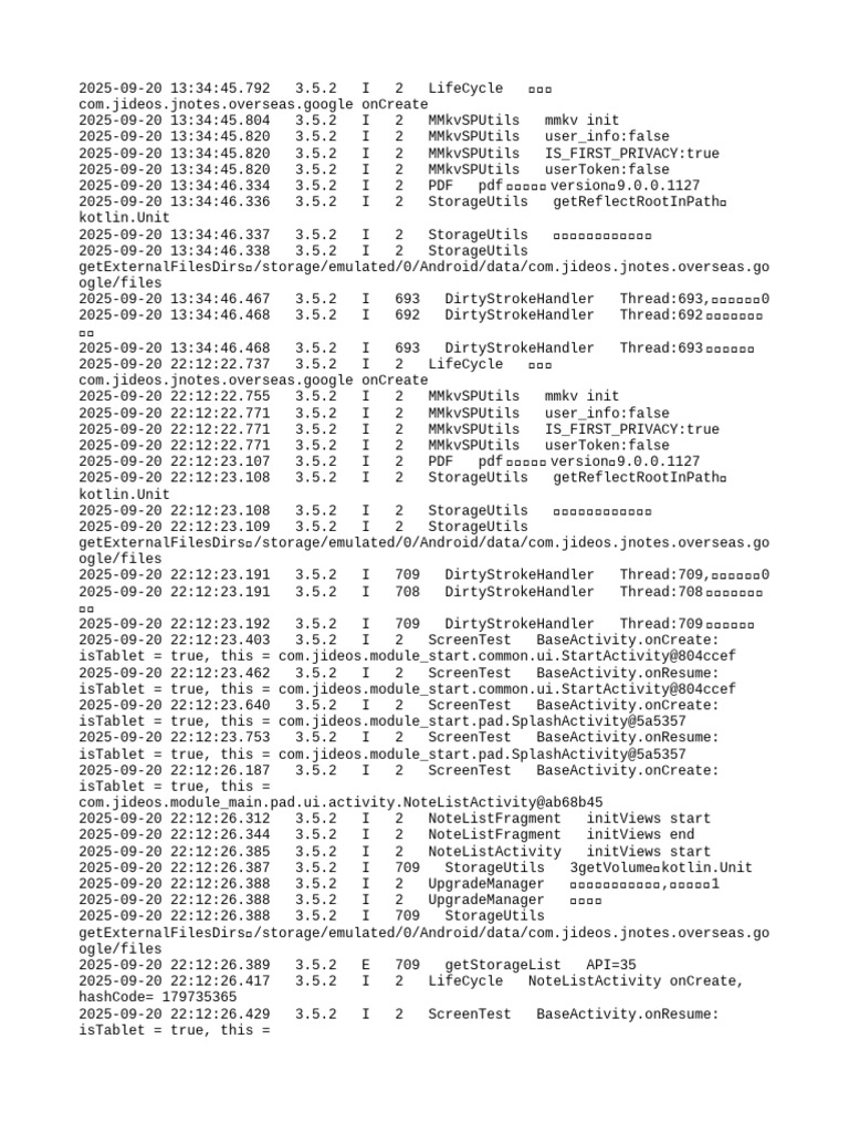 Android App Lifecycle Logs | PDF