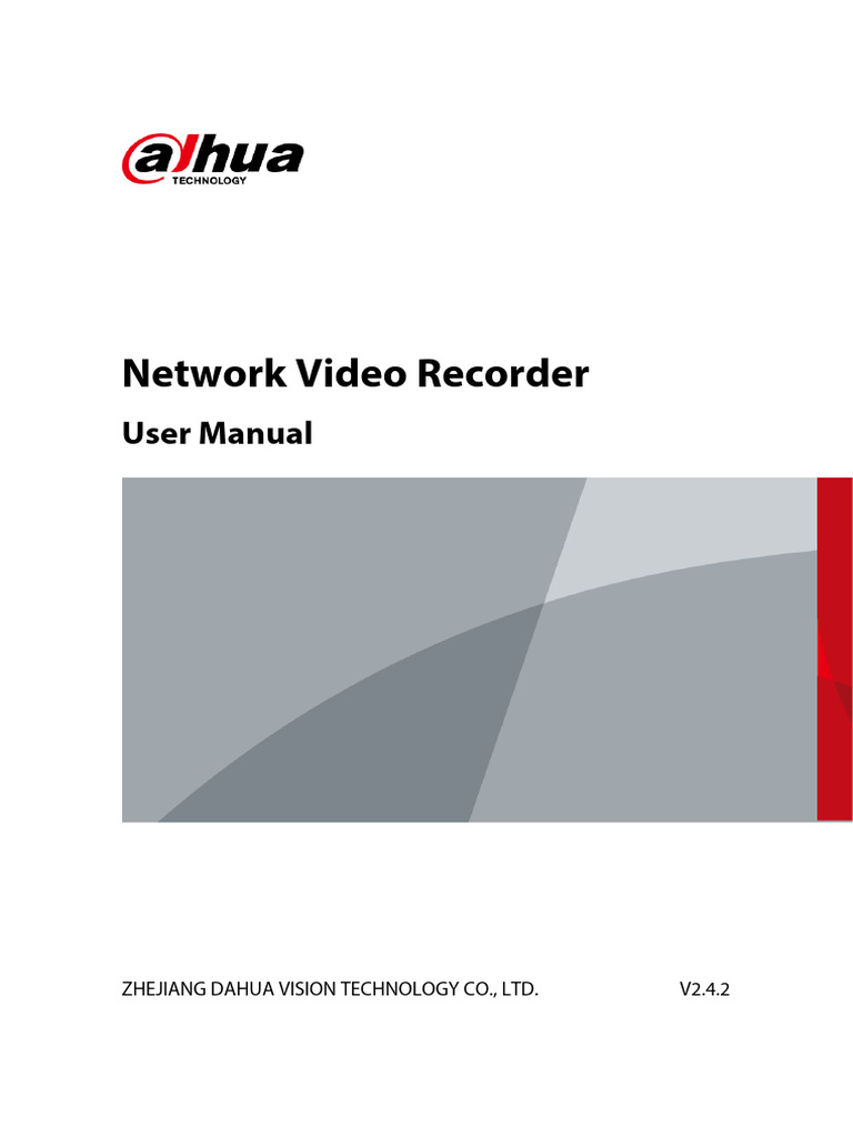NVR User Manual - Zhejiang Dahua | PDF | Power Supply | Computing