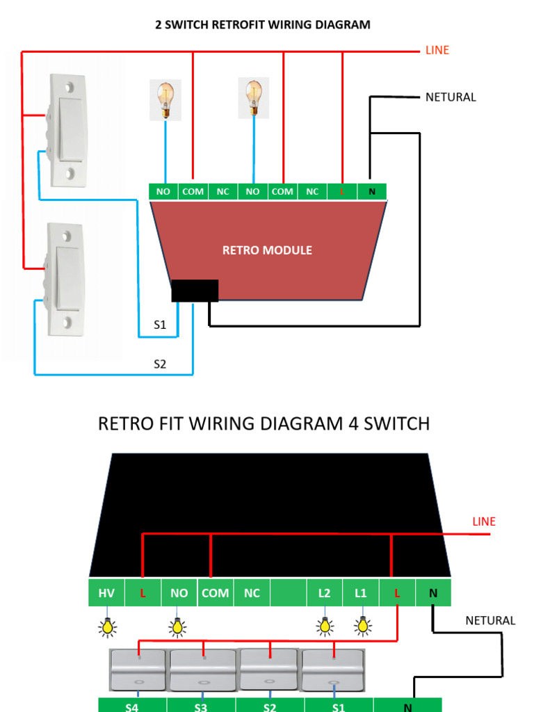 Retro Fit Wiring Diagrams for Switches | PDF