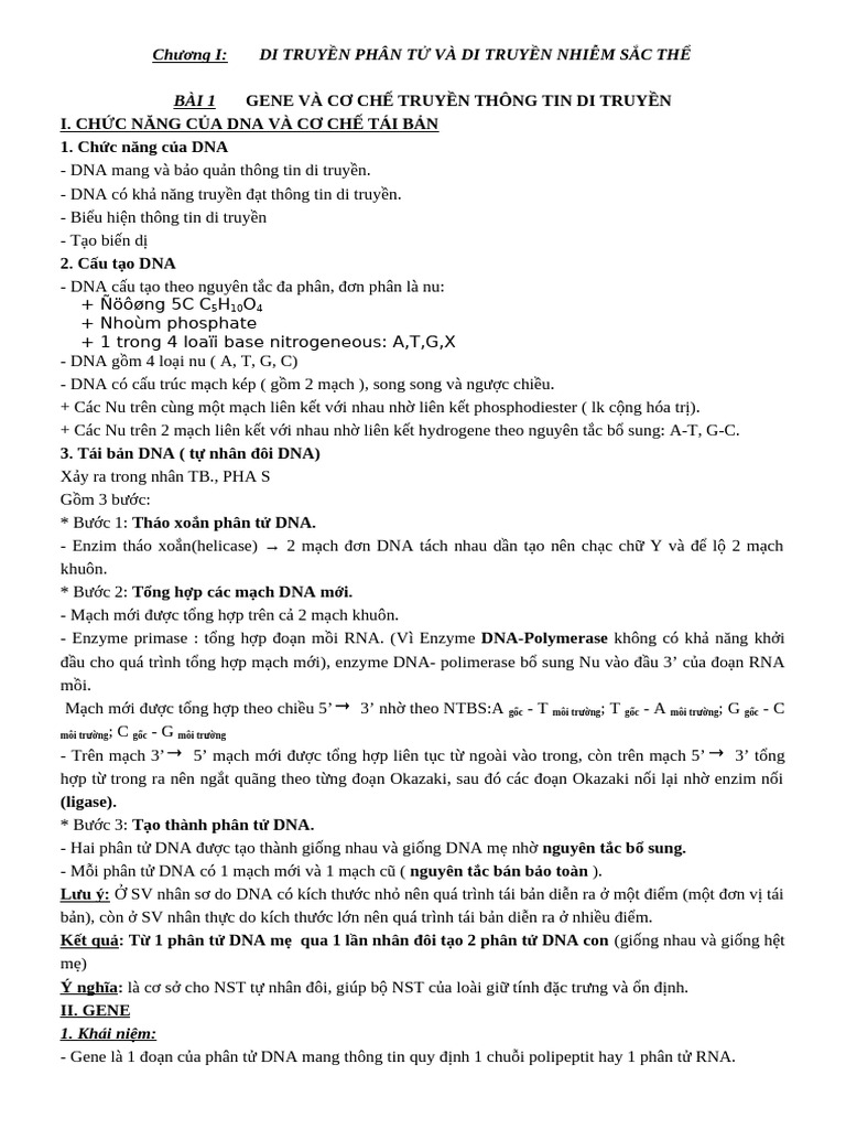 SINH HỌC 12 HS | PDF